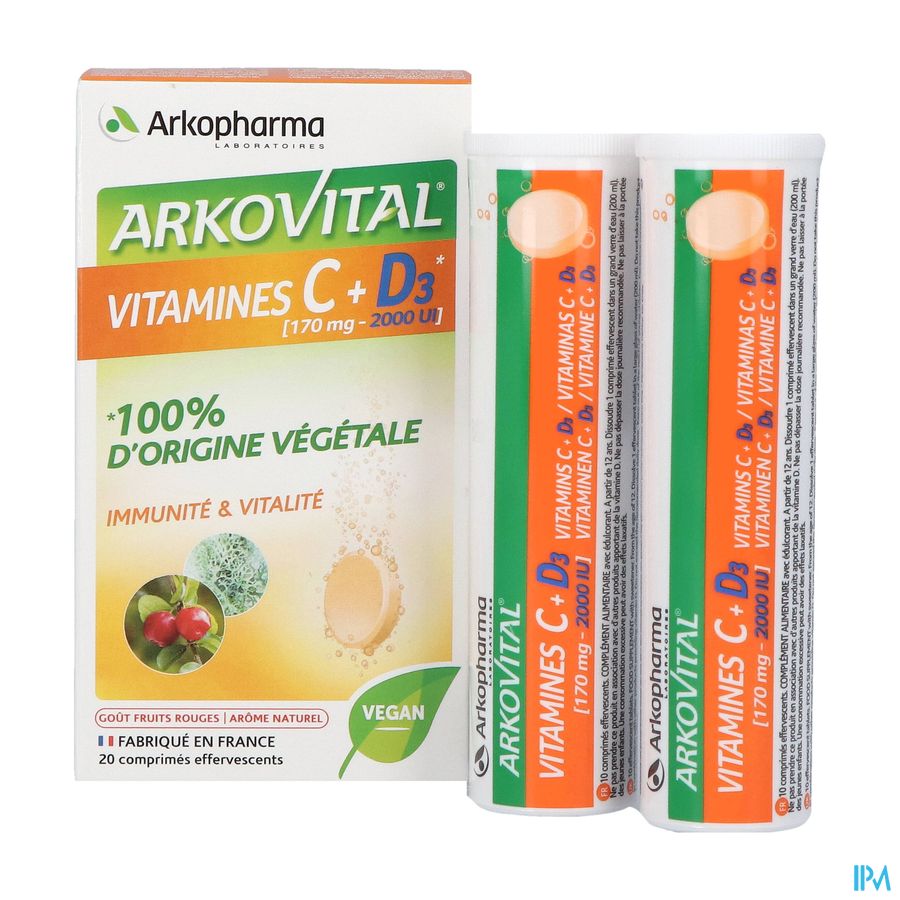 Arkovital Acerola 1000 Vit C + D3 Eff. Comp 20