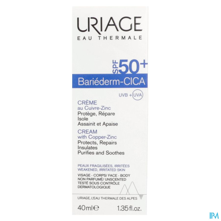 Uriage Bariederm Cica Creme Ip50+ 40ml