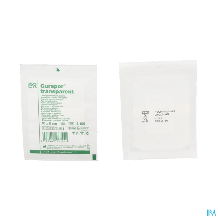 Curapor Transparent Steril 10cmx 8cm 5 13100