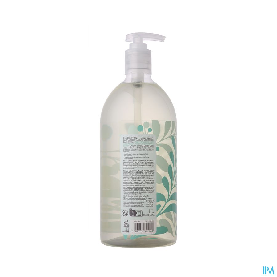 Mkl Gel Douche Bio Aloe Vera Fl Pompe 1l