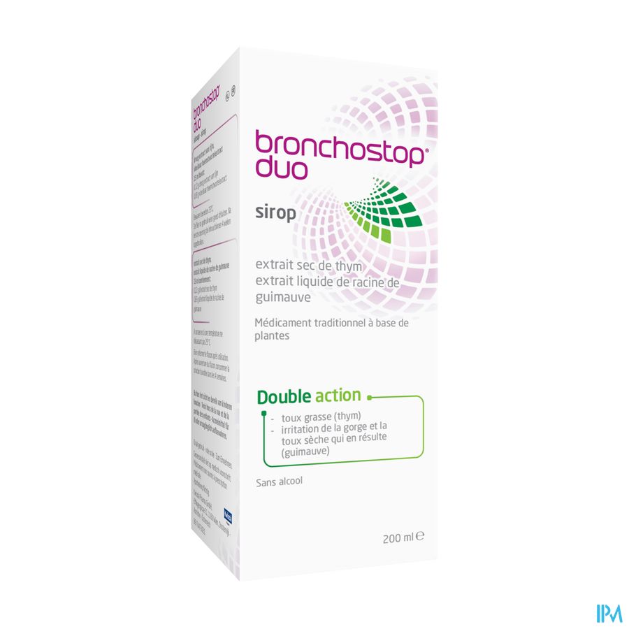 Bronchostop® Duo Sirop 200 ml -Toux Grasse Et Toux Sèche En Cas De Rhume