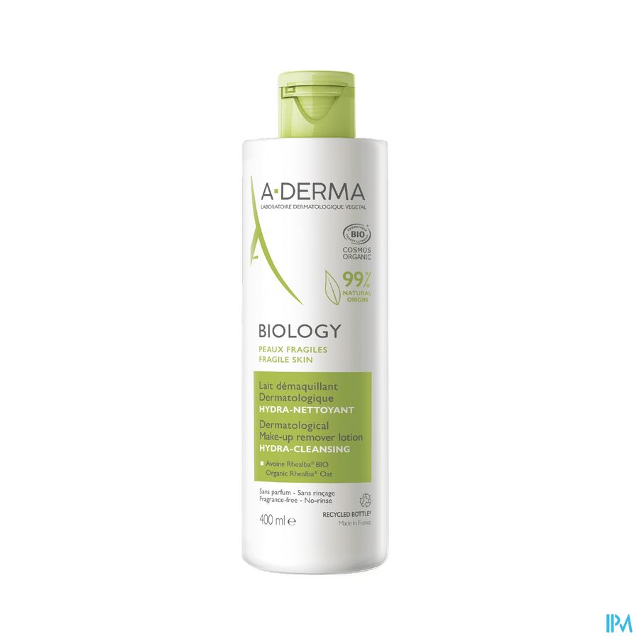 A-DERMA - BIOLOGY LAIT DÉMAQUILLANT DERMATOLOGIQUE HYDRA-NETTOYANT - Lait Démaquillant hydratant - BIOLOGY