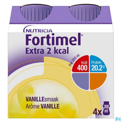 Fortimel Extra 2kcal Goût Vanille Bouteilles 4x200ml