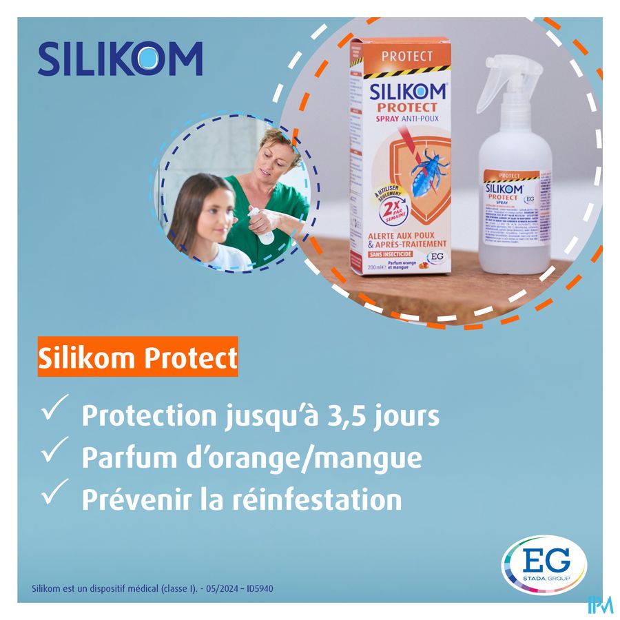 Silikom Protect Lotion A/poux Spray 200ml