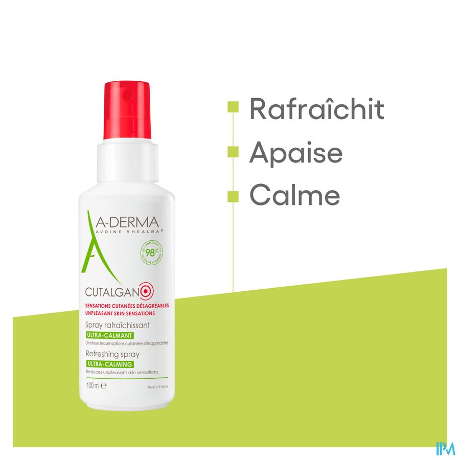 A-DERMA - CUTALGAN SPRAY RAFRAÎCHISSANT ULTRA-CALMANT - Spray rafraîchissant Apaise Effet pansement