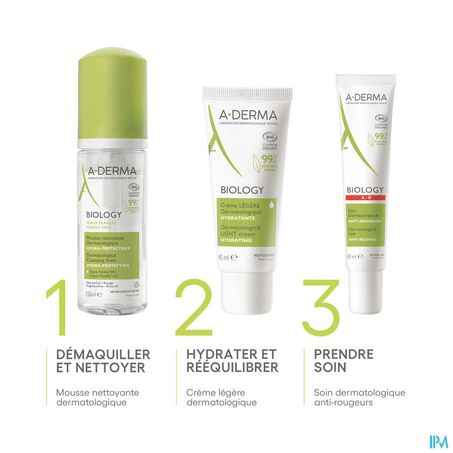 A-DERMA Mousse nettoyante dermatologique hydra-protectrice BIOLOGY