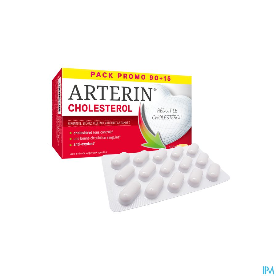 Arterin® Cholestérol 90+15 Cmp Sans Levure Rouge De Riz/Statines & Bonne Tolérance