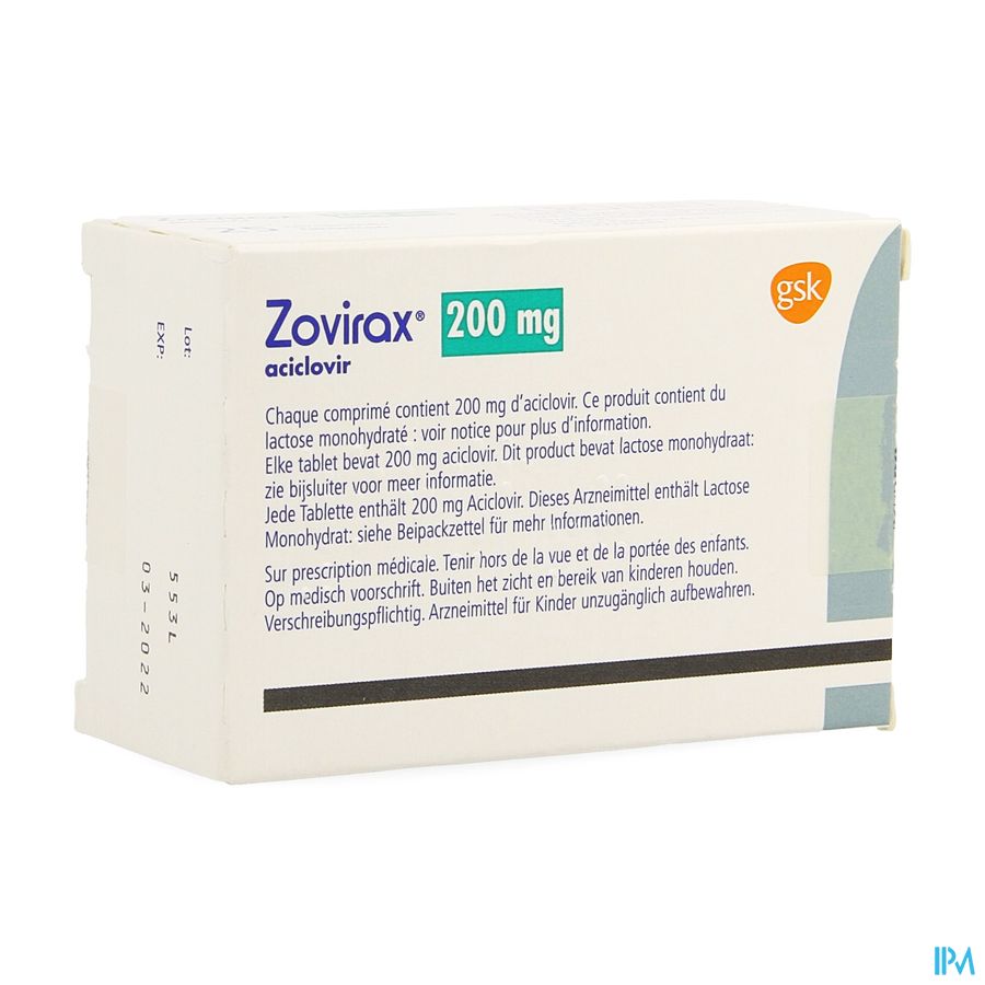 Aciclovir Gsk Comp 25x200mg