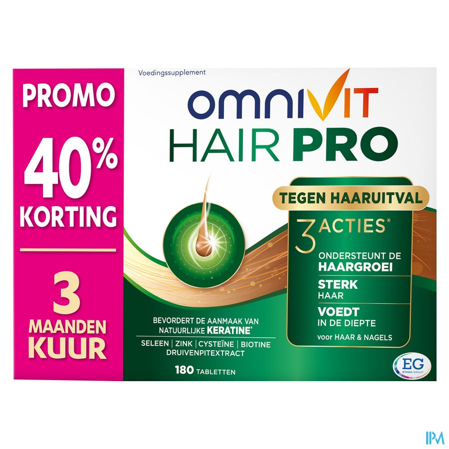 Omnivit Hair Pro 240cp PROMO 2 mois gratuits - Vitamine Anti-chute Cheveux