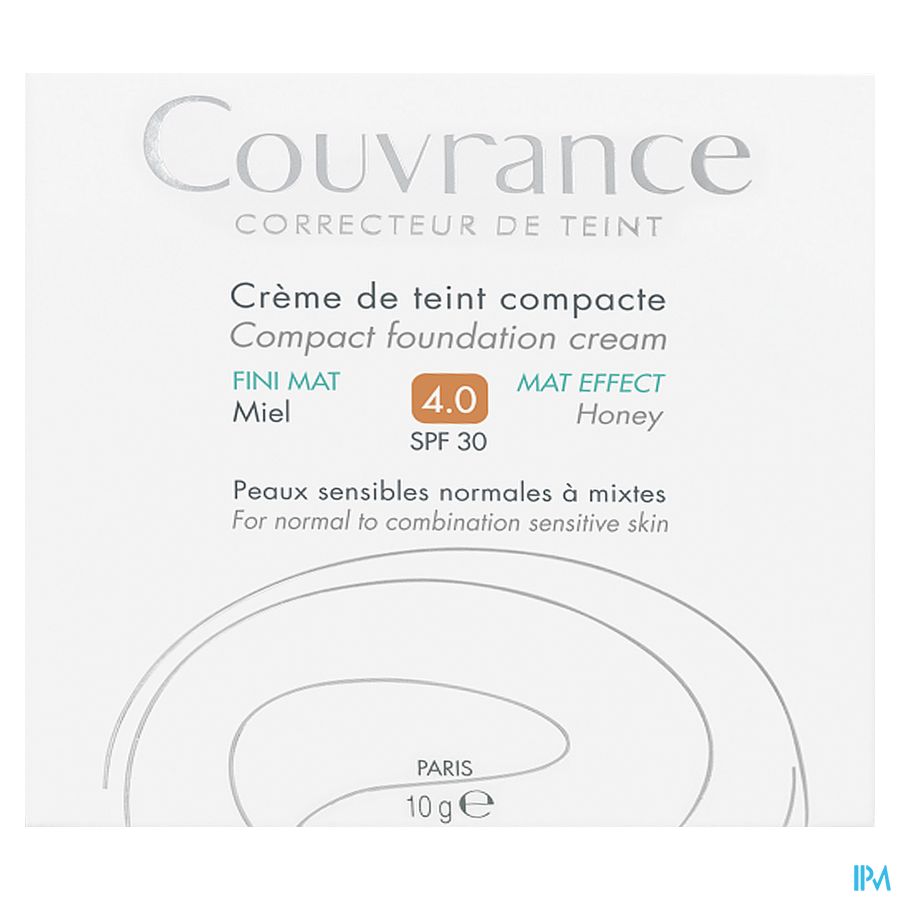 Eau Thermale Avène COUVRANCE Crème de teint compacte Fini mat Miel