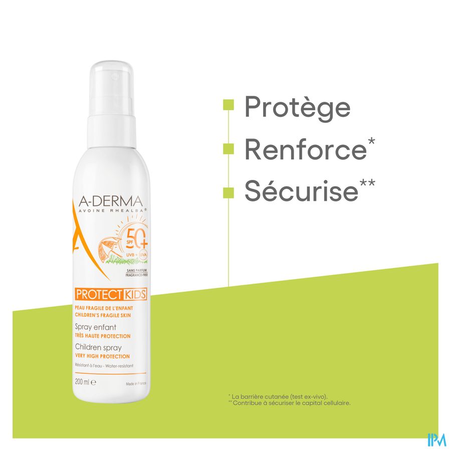 A-DERMA - A-DERMA PROTECT KIDS SPRAY SOLAIRE ENFANT SPF50+ - A-DERMA PROTECT KIDS
