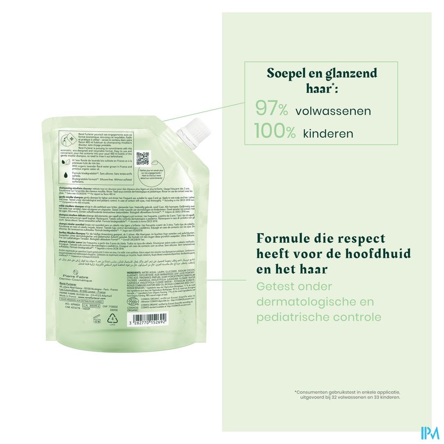 René Furterer  - NATURIA Shampooing micellaire douceur - Shampoing ultra doux sans sulfates pour tous types de cheveux