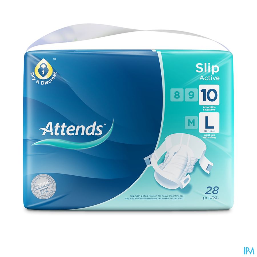 Attends Slip Active 10 Large 1x28