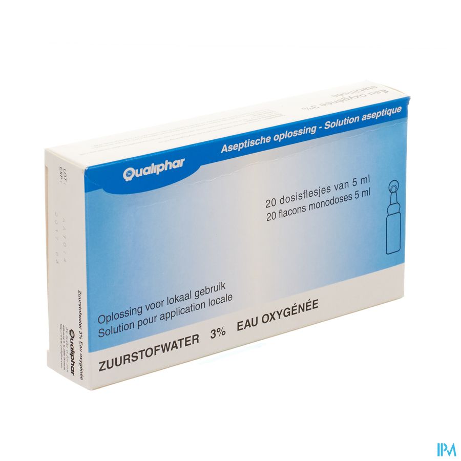 Eau Oxygenee Stabilisee 3% Unit Dose 20x5ml