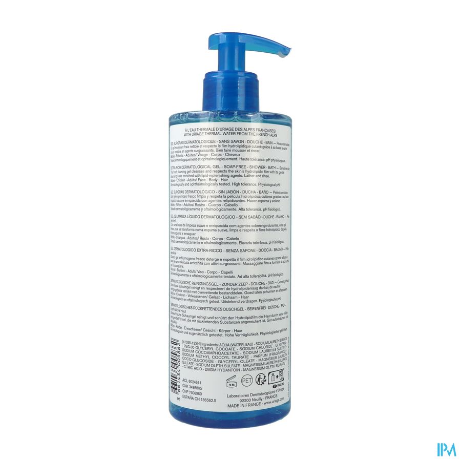 Uriage Gel Surgras Liquide Dermato 500ml