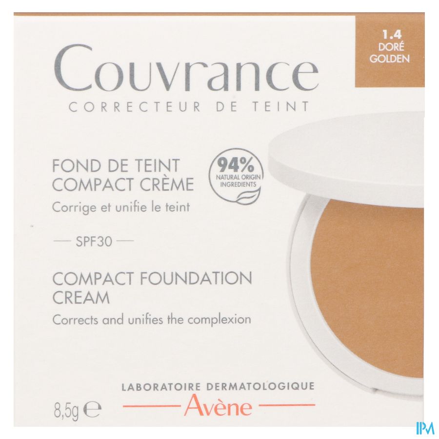 Eau Thermale Avène Fond de Teint Compact Crème 1.4 Doré Couvrance