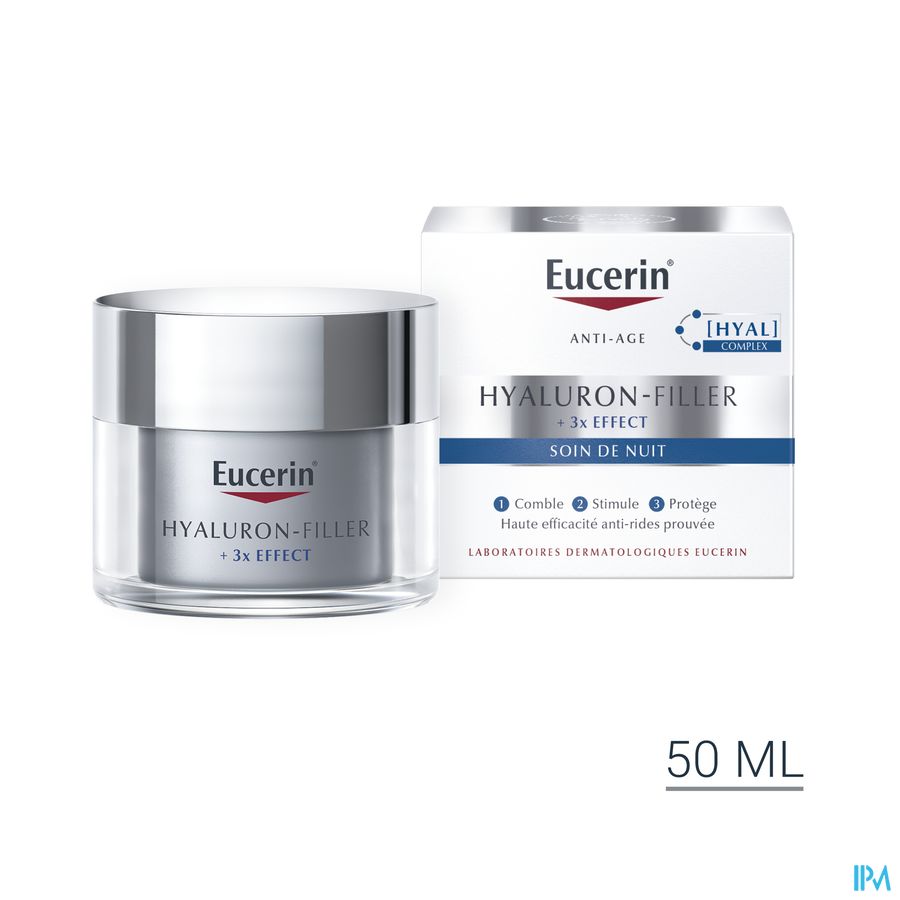 Hyaluron-Filler + 3x Effect Soin de Nuit Anti-Rides & Anti-Âge Pot 50ml