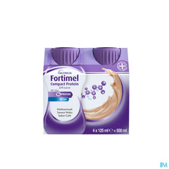 Fortimel Compact Protein 2.4kcal Saveur Moka Complément Nutritionnel Dénutrition Bouteilles 4x125 ml