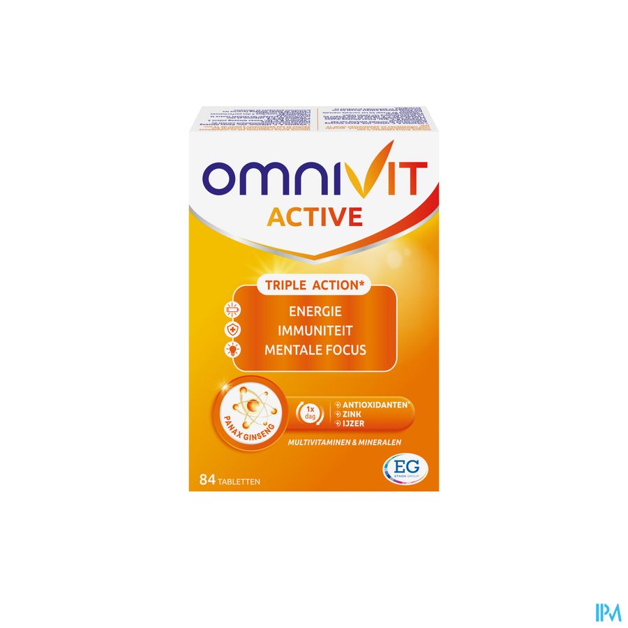 Omnivit Active 84cp - Vitamine Immunité Energie
