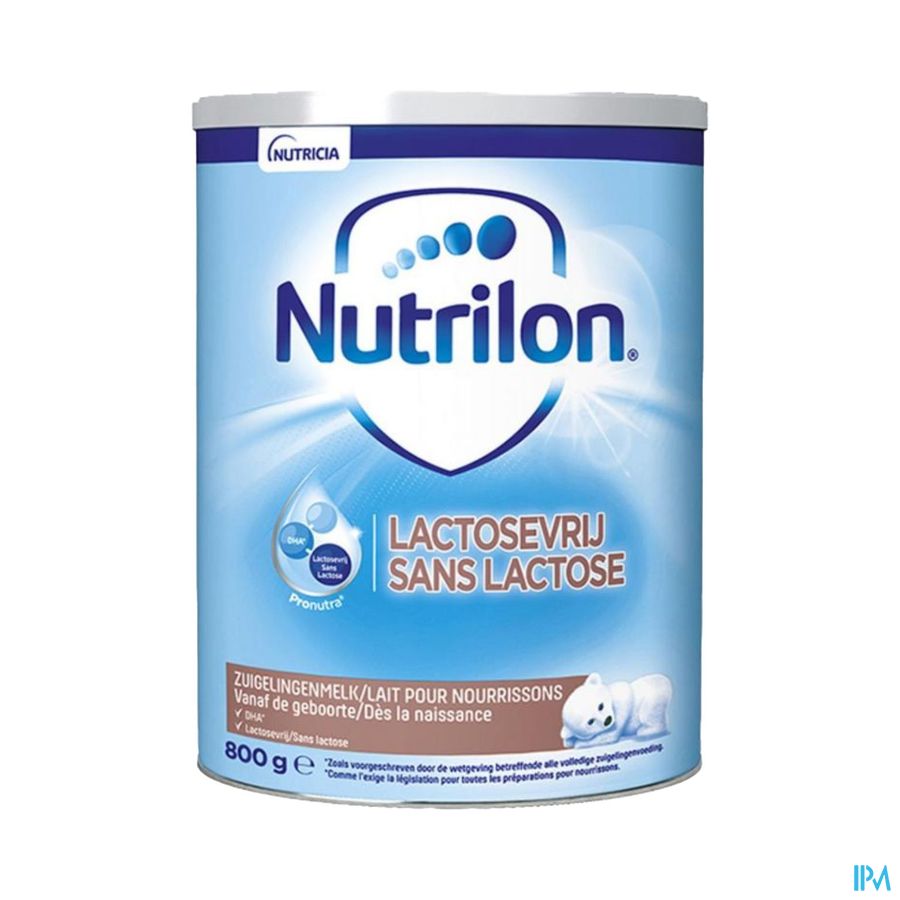 Nutrilon Sans Lactose | Lait pour Nourrissons dès la naissance  | Lait en Poudre pour Biberon | Boite 800g