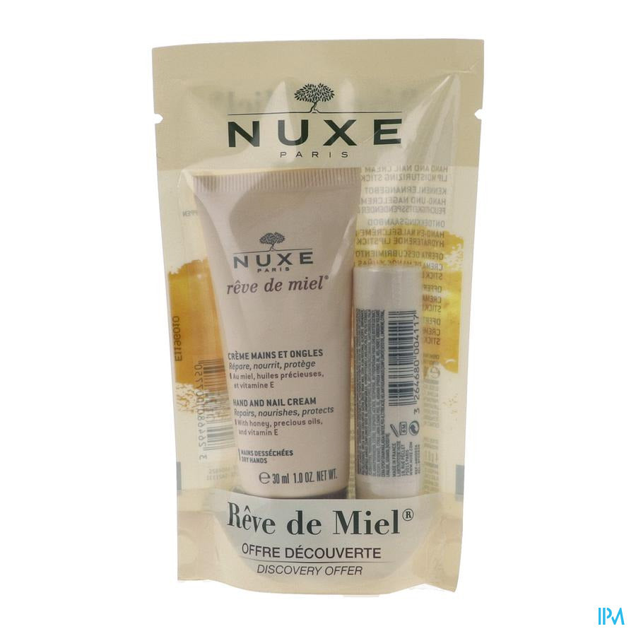 Nuxe Reve De Miel Stick Levres 4g + Cr Mains 30ml