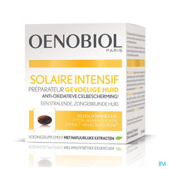 Oenobiol Solaire Intensif - Peau sensible 30 capsules - protection cellulaire de l'intérieur dès le 1er mois UVA UVB