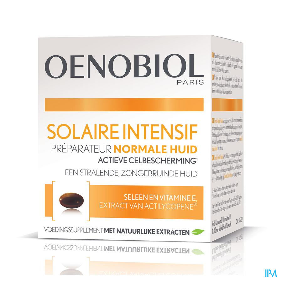 Oenobiol Solaire Intensif 30  capsules - protection cellulaire de l'intérieur dès le 1er mois UVA UVB