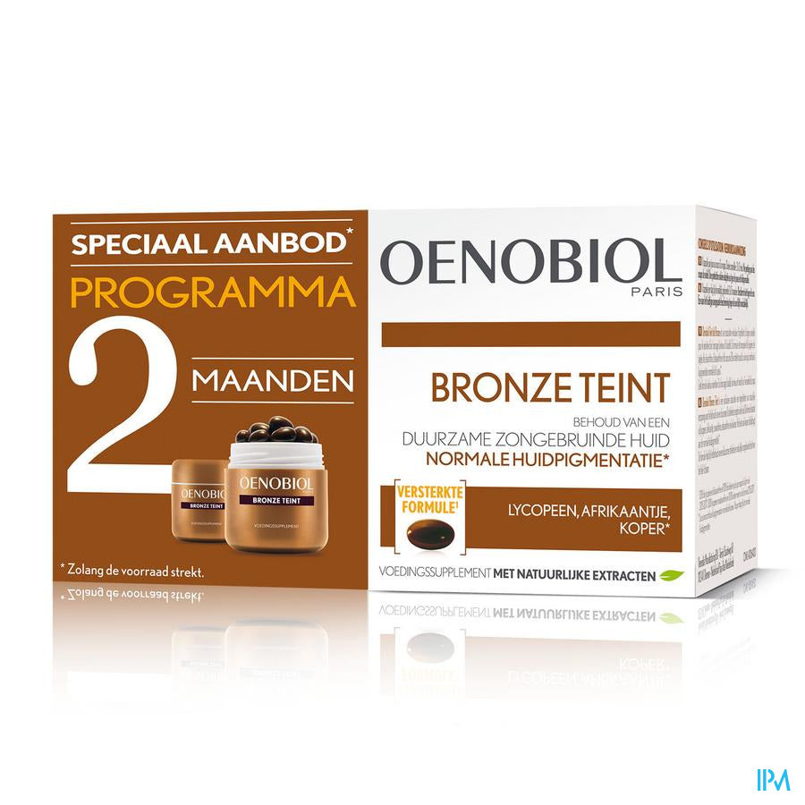 Oenobiol Teint De Bronze 2x30 capsules Autobronzant, bronzage sans soleil