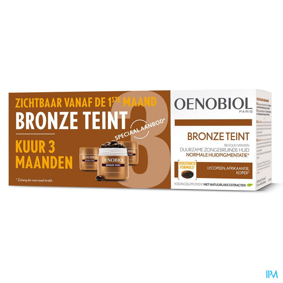 Oenobiol Teint De Bronze 3x30 capsules Autobronzant, bronzage sans soleil