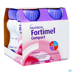 Fortimel Compact Fraise Bouteilles 4x125 ml