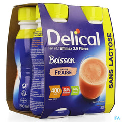 Delical Effimax 2.0 Fibres Fraise 4x200ml