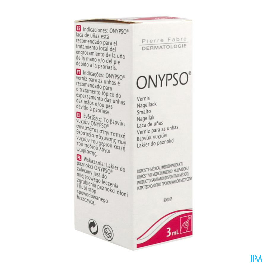 ONYPSO Vernis - Epaississement de l'ongle dû au psoriasis