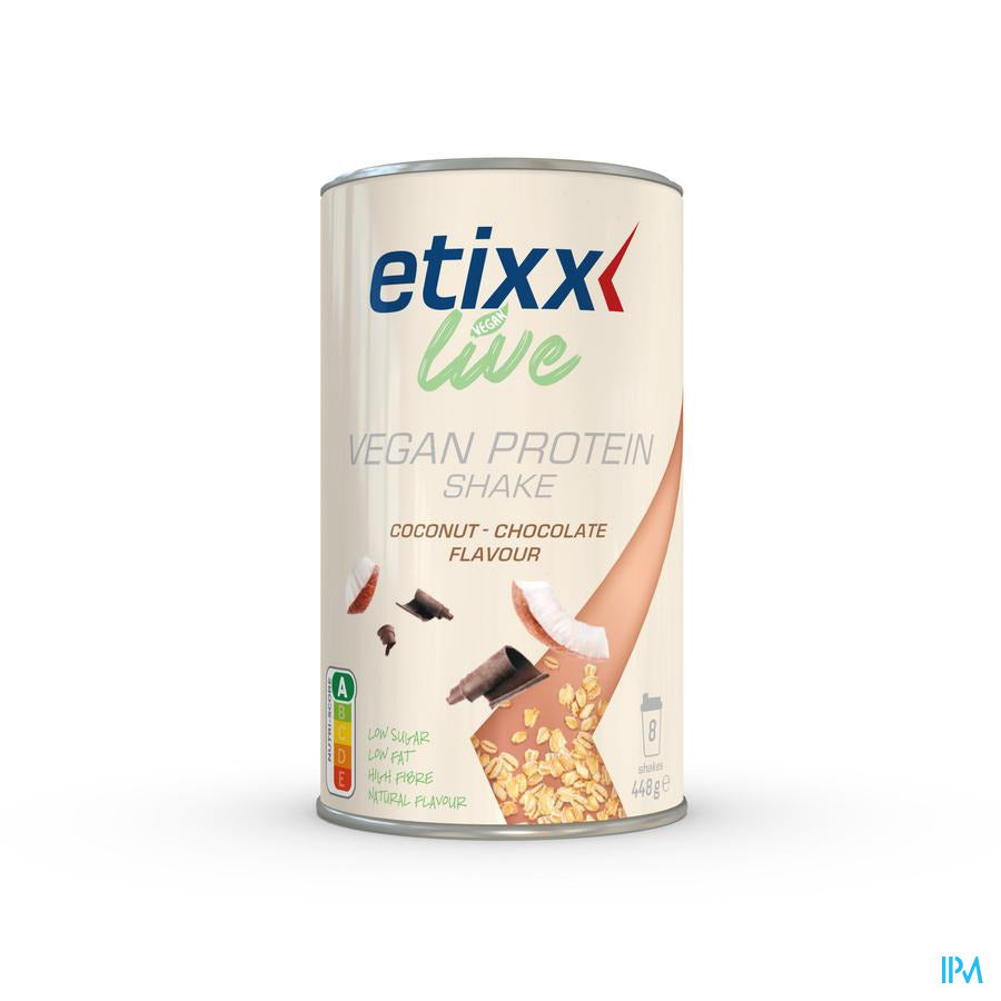 Etixx Live Vegan Protein Shake Coco-choco Pdr 448g