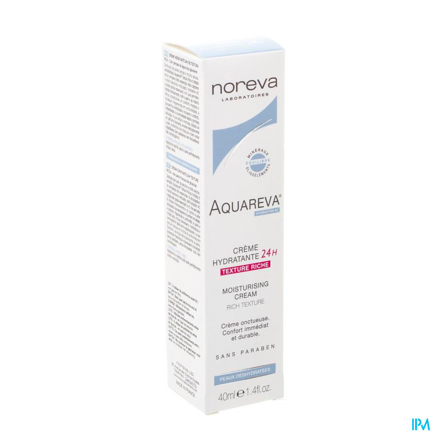 Aquareva Creme Hydra 24h Texture Riche Tube 40ml
