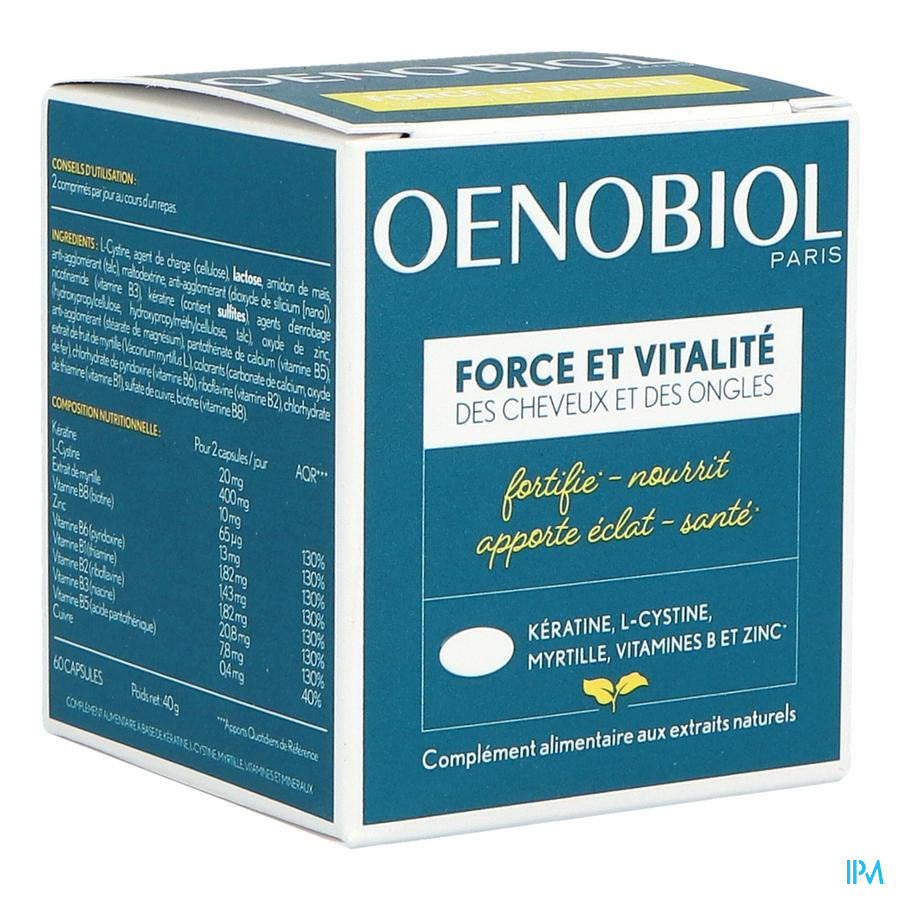 Oenobiol Force et Vitalité des cheveux et des ongles 60 capsules