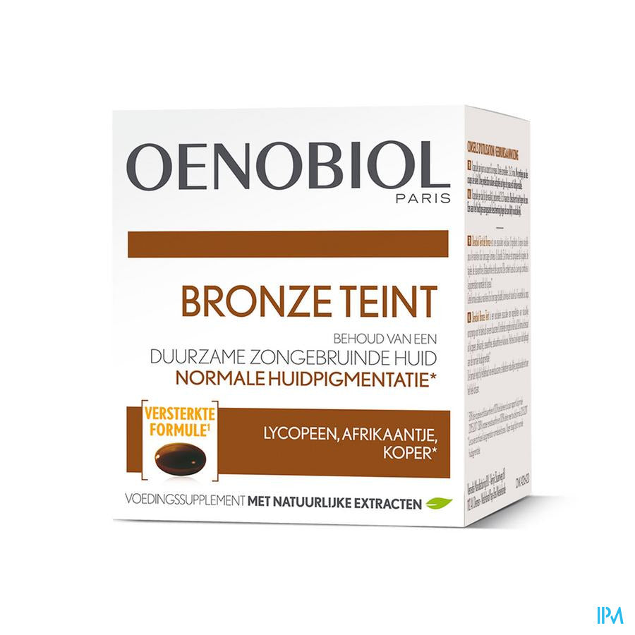 Oenobiol Teint De Bronze 30 capsules Autobronzant, bronzage sans soleil